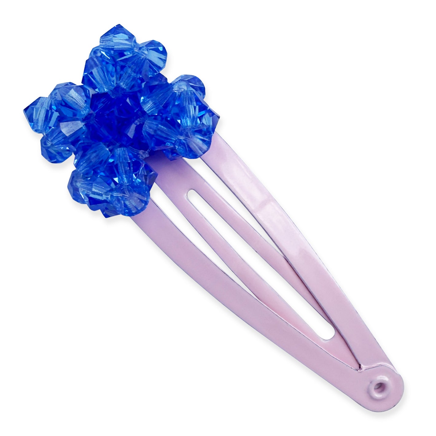 Blue Clover Crystal Hair Clip