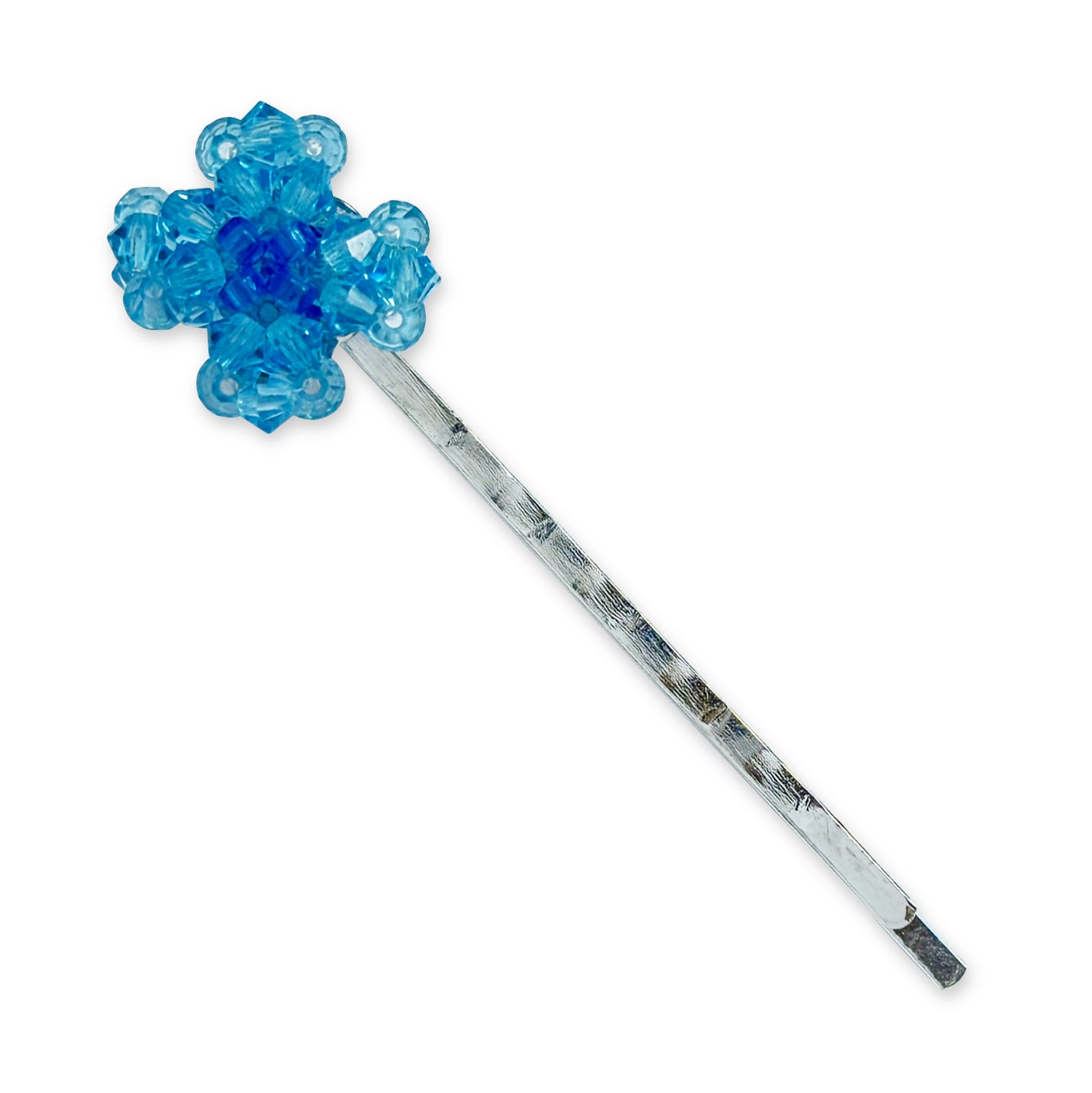 Blue Clover Crystal Bobby Pin