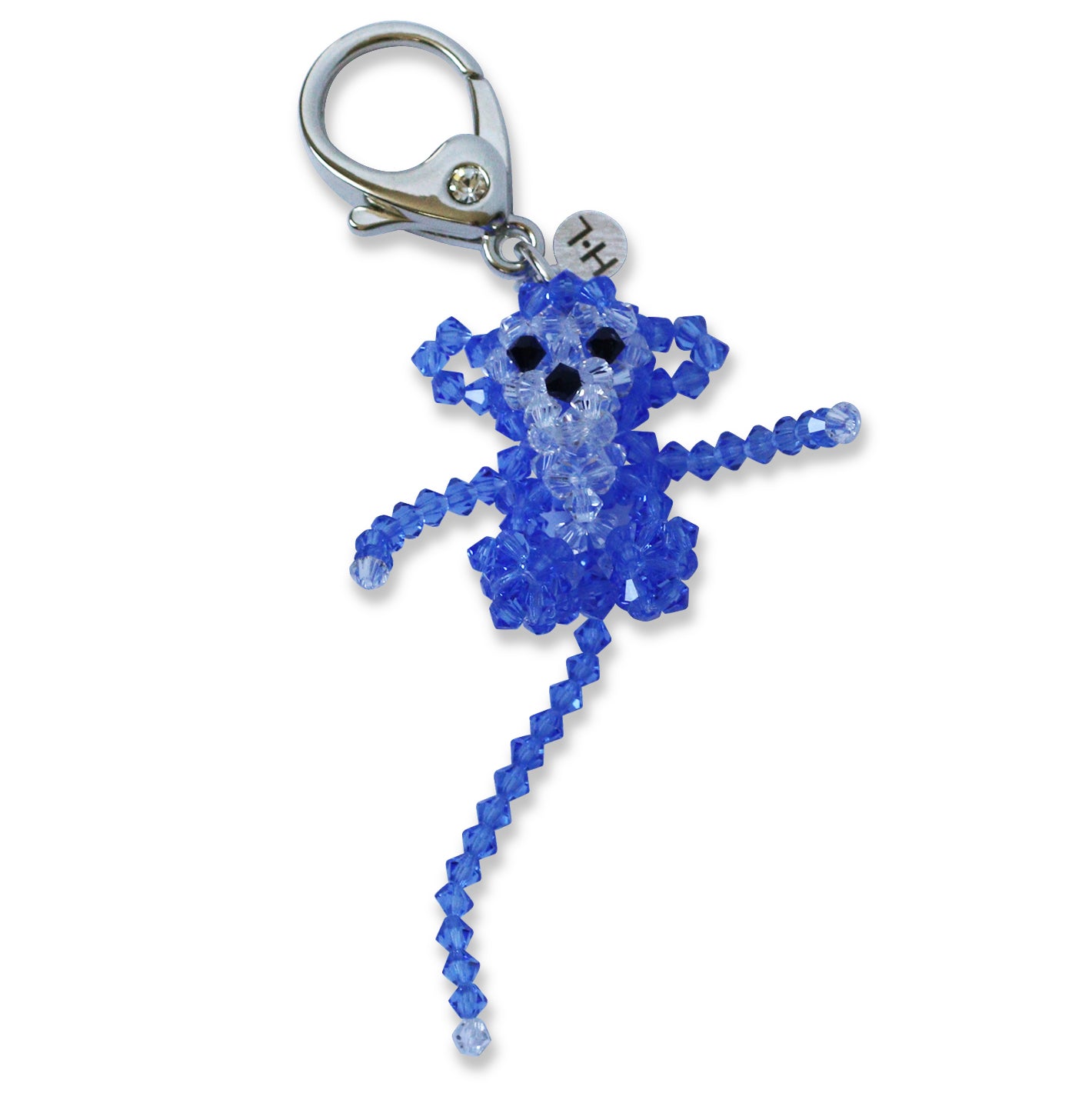 Blue Monkey Crystal Keychain