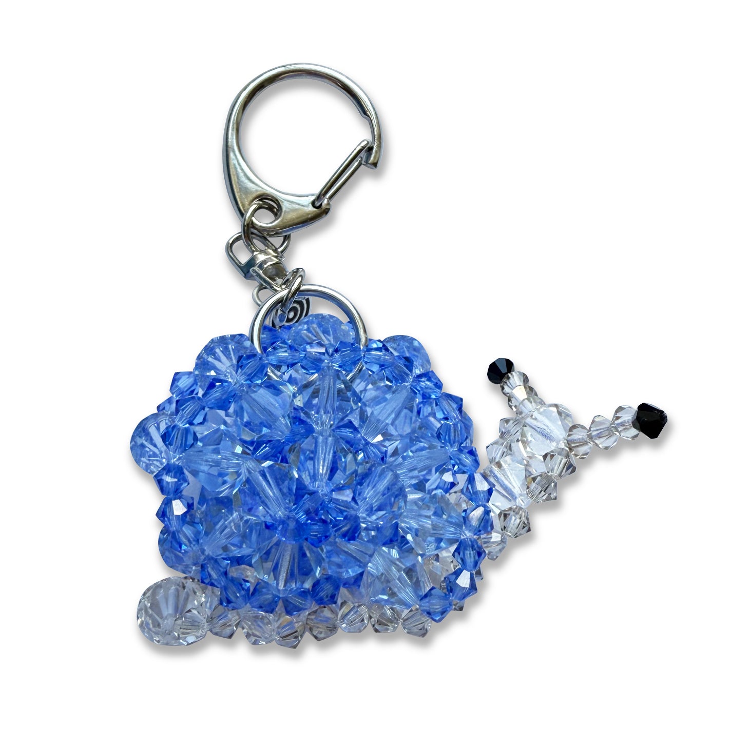 Blue Snail Crystal Keychain