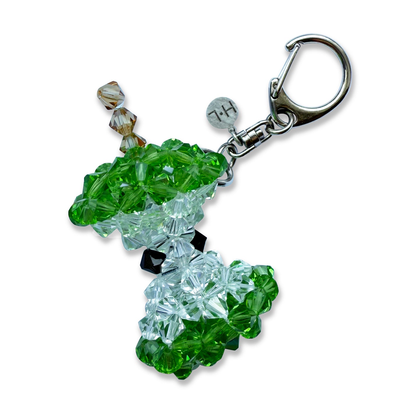 Green Apple Crystal Keychain