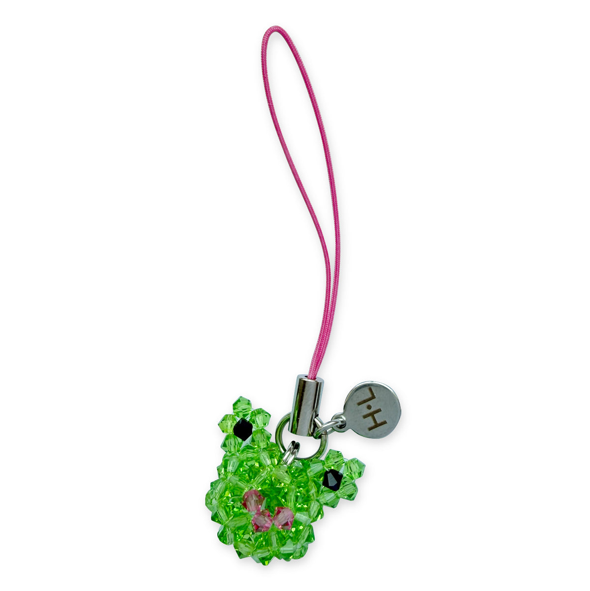 Green Frog Crystal Charm