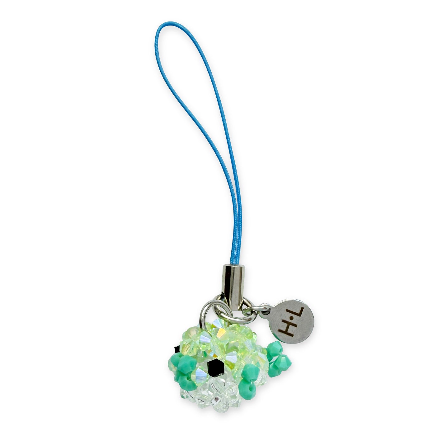 Green Puffer Fish Crystal Charm