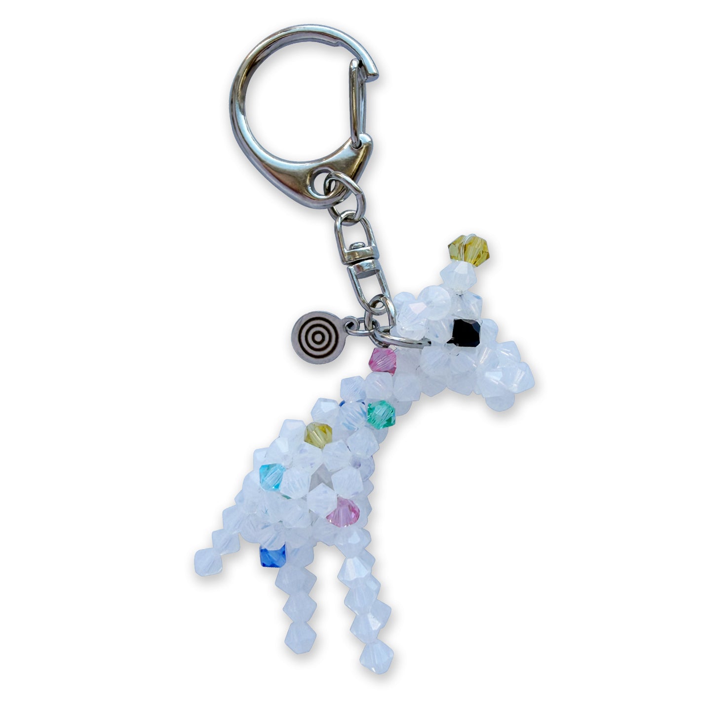 Opal Giraffe Crystal Keychain