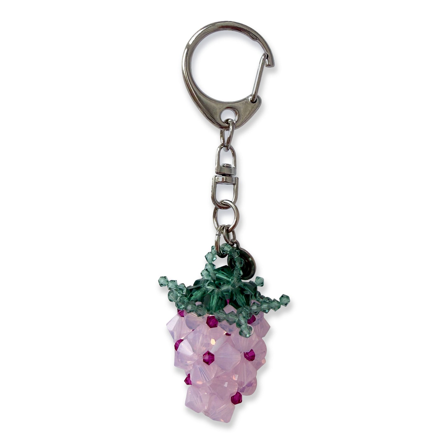 Light Pink Strawberry Crystal Keychain