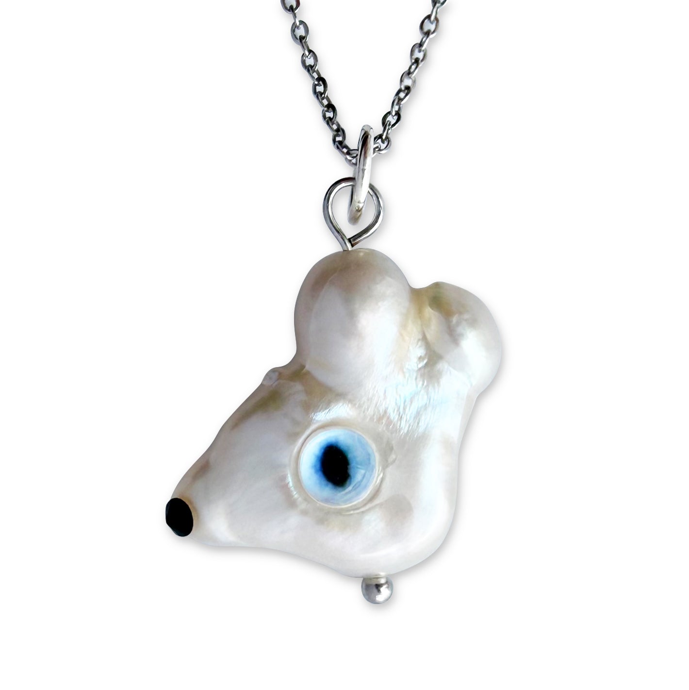 Pearl Mouse Necklace