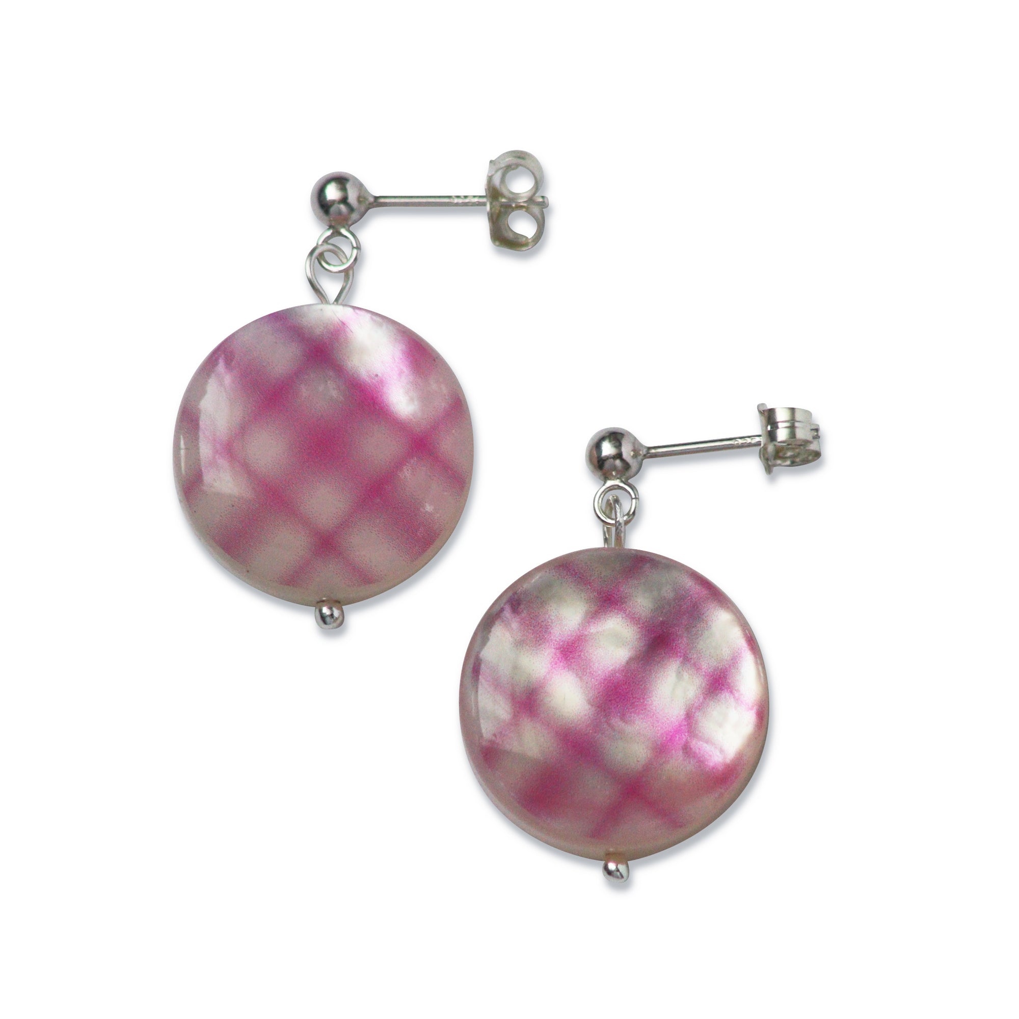 Pink Gingham Earrings
