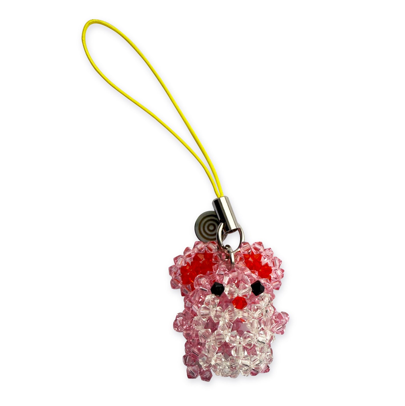 Pink Hamster Crystal Charm
