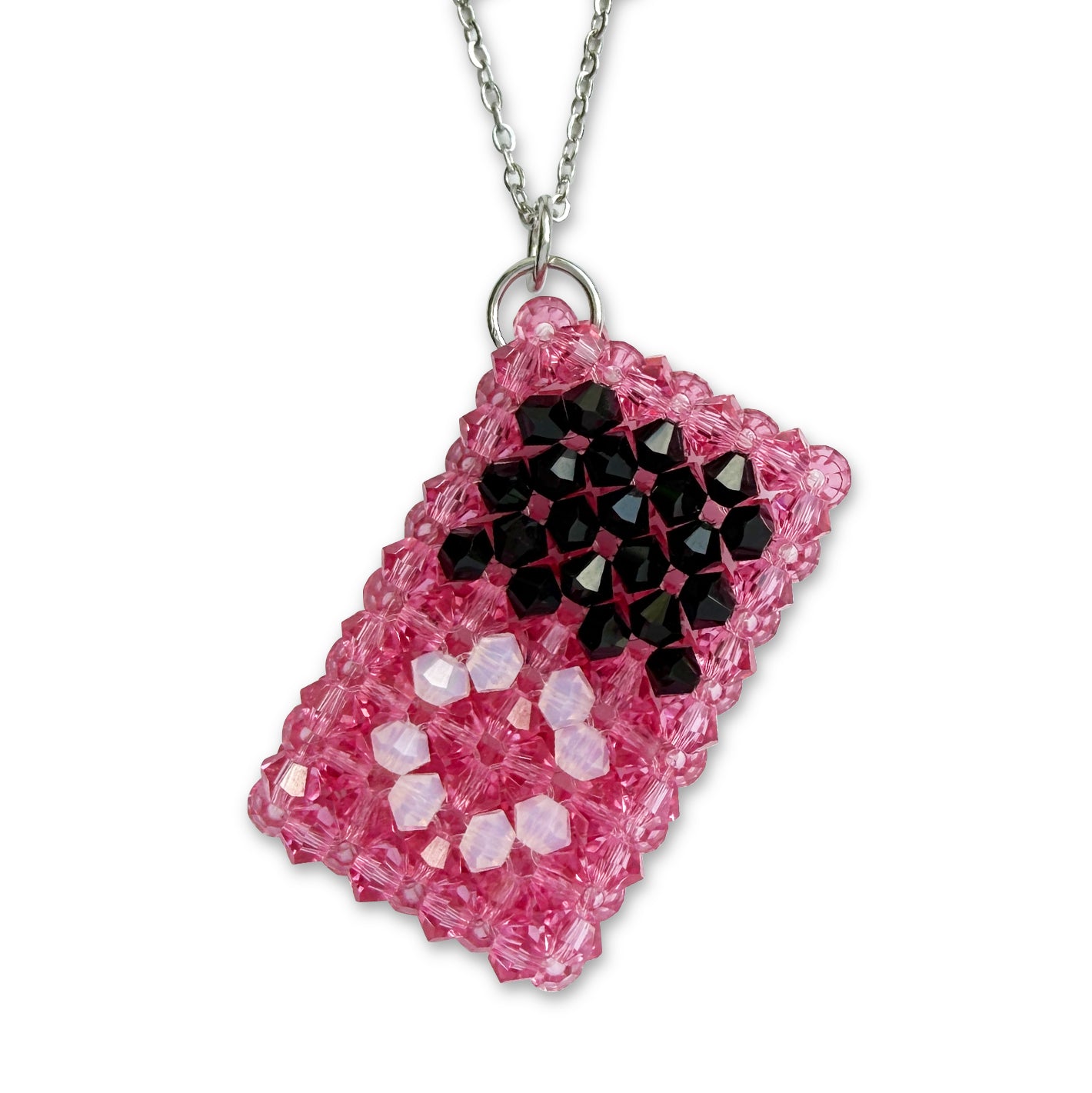 Pink MP3 Crystal Necklace