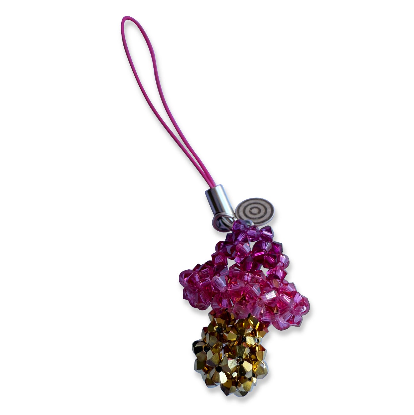 Pink Mushroom Crystal Charm
