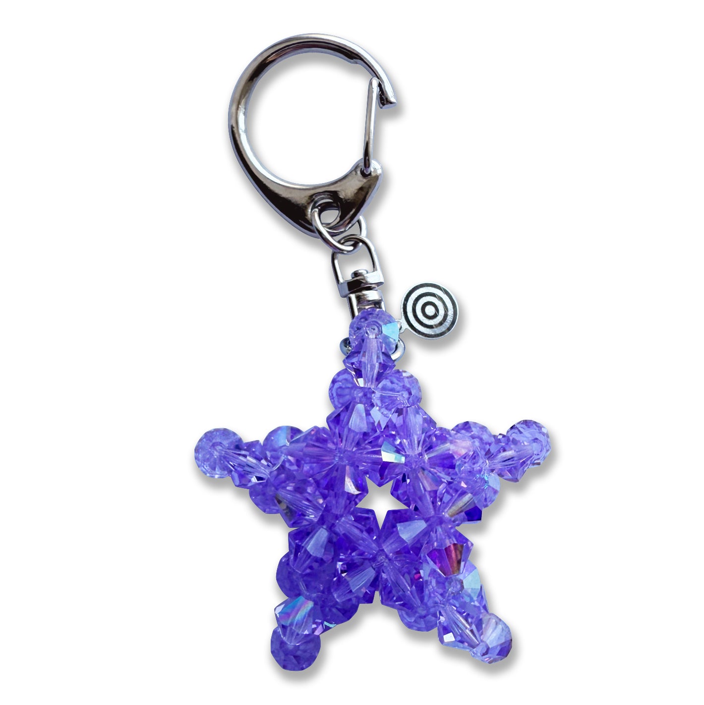 Purple Star Crystal Keychain