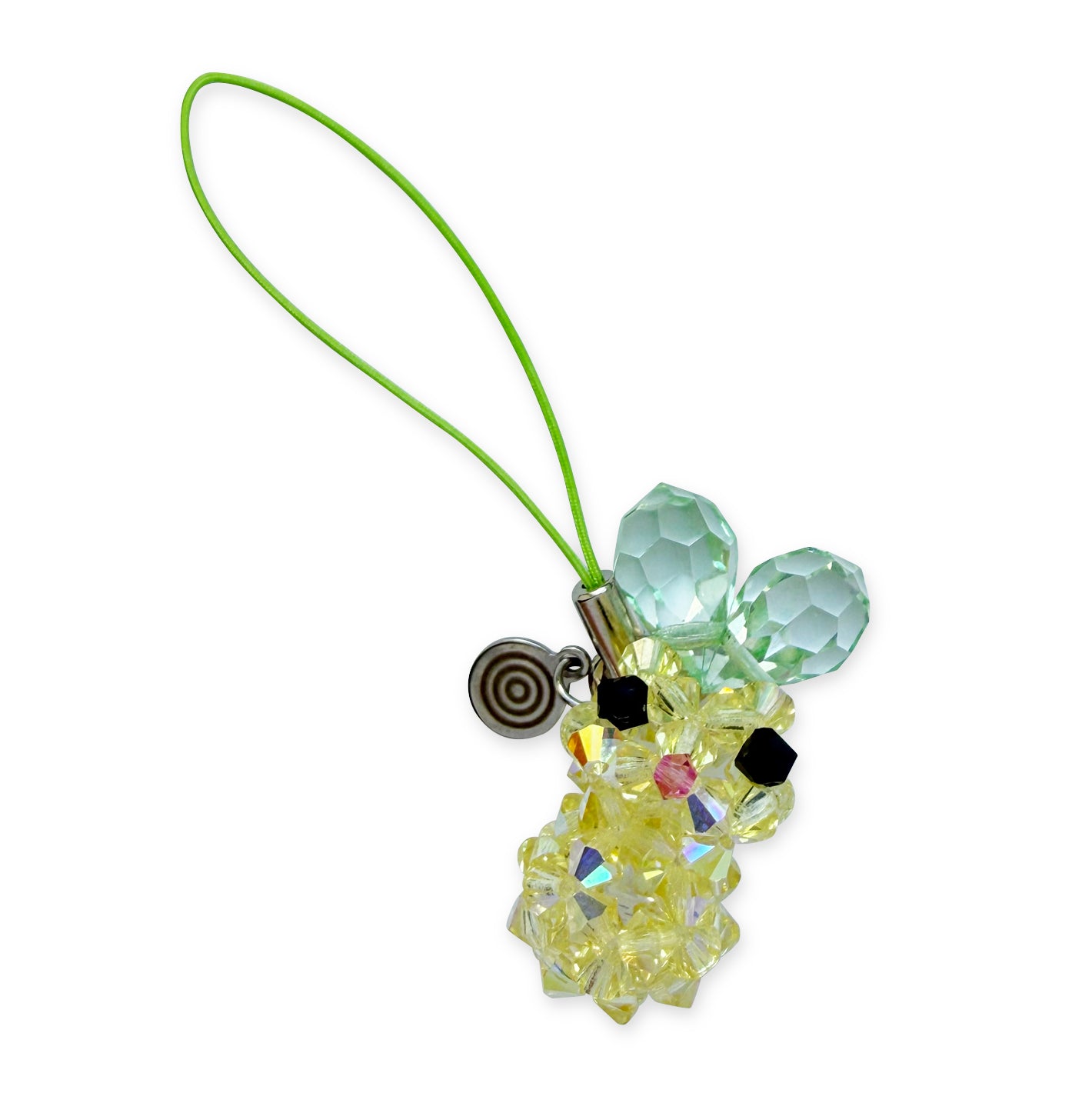 Yellow Bunny Crystal Charm