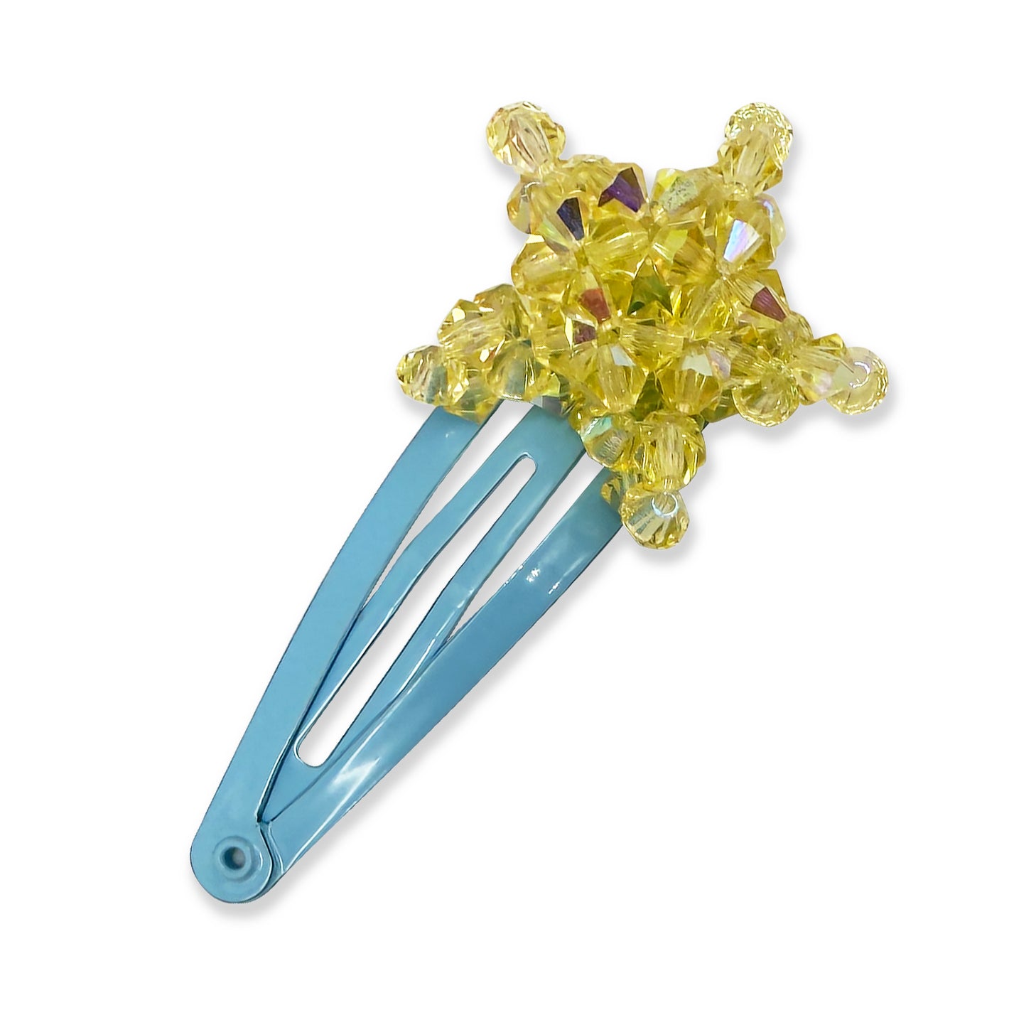 Yellow Star Crystal Hair Clip